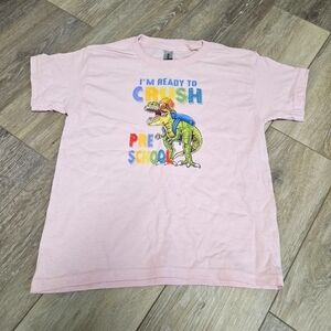 Gildan Ready To Crush Preschool Graphic Tee Shirt Pastel Light Pink Girls Small